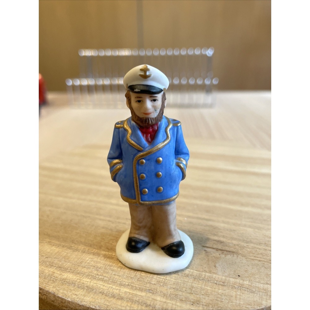 Lefton Colonial Christmas Village Sea Ship Captain Robert Figurine 10066 NOS VTG